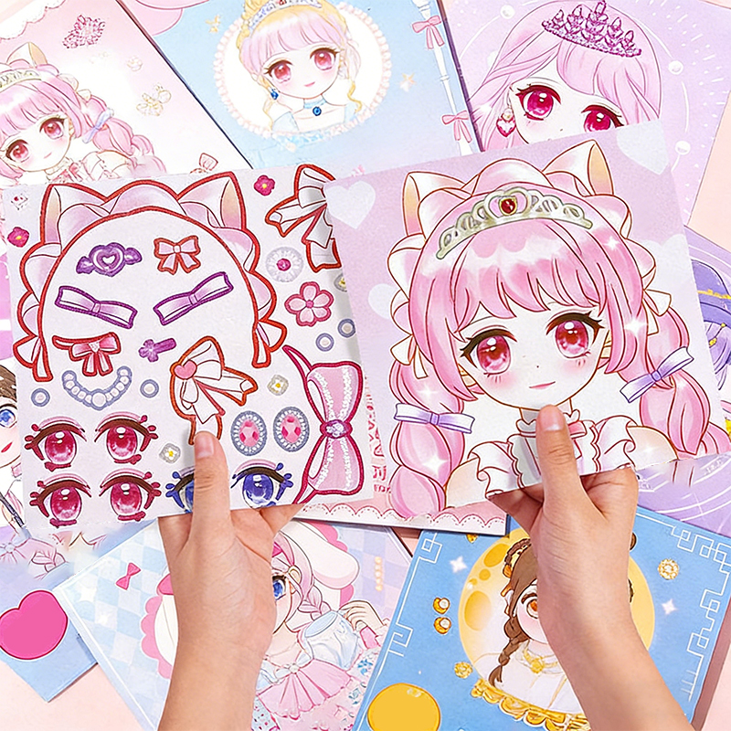 Beauty Makeup Games For Girls - Princess Makeup Stickers, DIY Facial Sticker