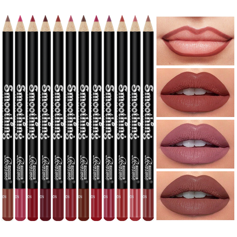 12 Color Nude Matte Lipstick P - Lip Liner Pencil ulasan dan harga