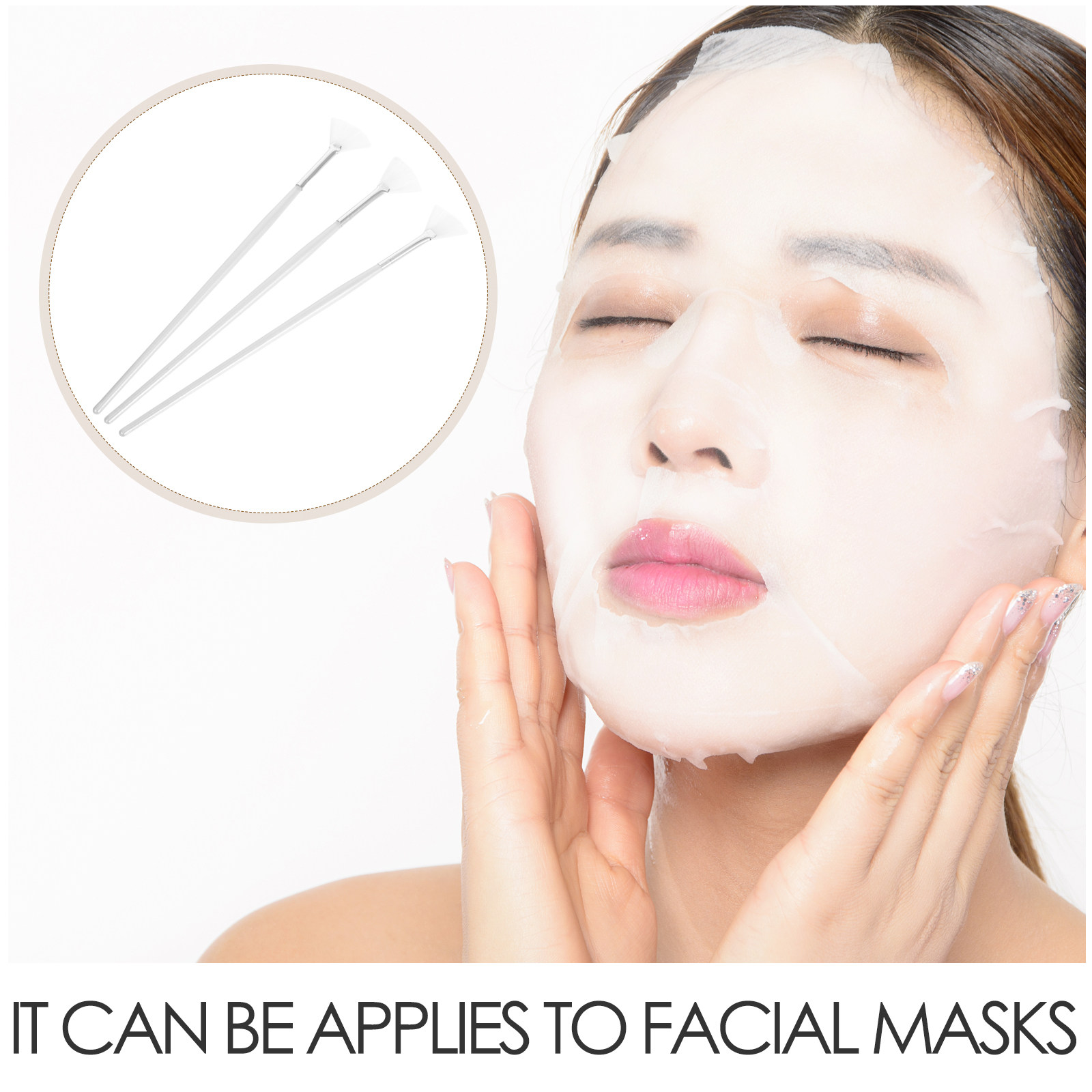 3Pcs Face Mask Applicator Brus - Beauty Makeup Face ulasan dan harga