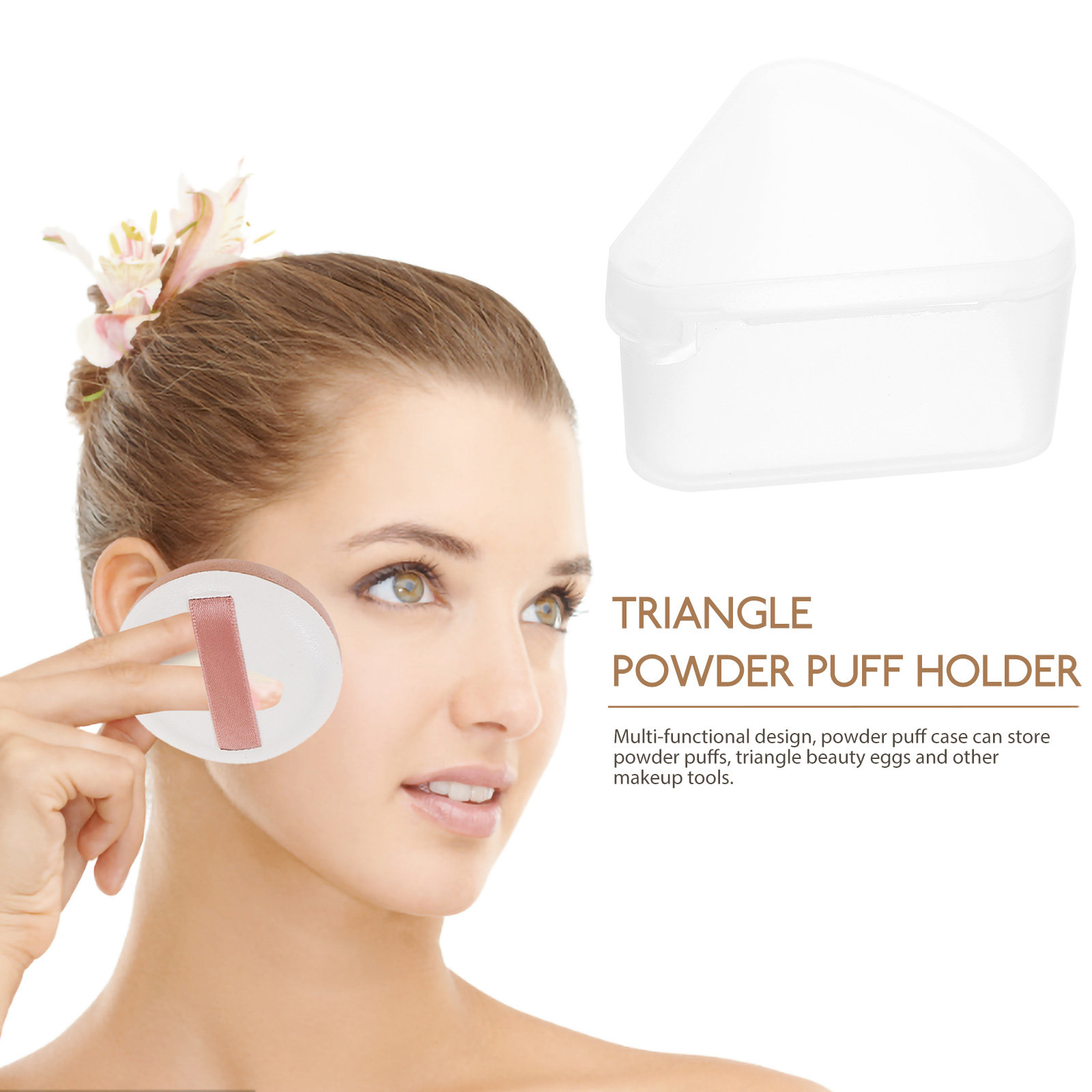 6Pcs Triangle Powder Puff Case - Beauty Makeup Sponge ulasan dan harga