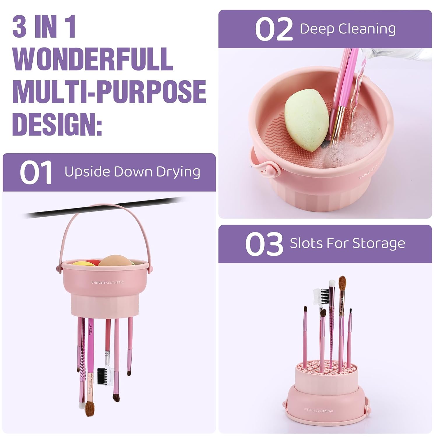 Makeup Brush Cleaning Bowl Bea - Beauty Makeup Sponge ulasan dan harga