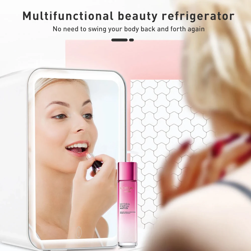 4L Mini Beauty Fridge with LED - Beauty Makeup Fridge ulasan dan harga