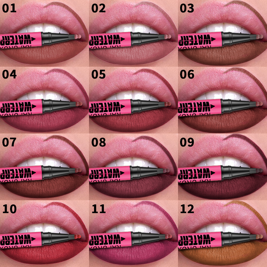 1PC Liquid Matte12-Color Lipli - Lip Liner Pencil ulasan dan harga