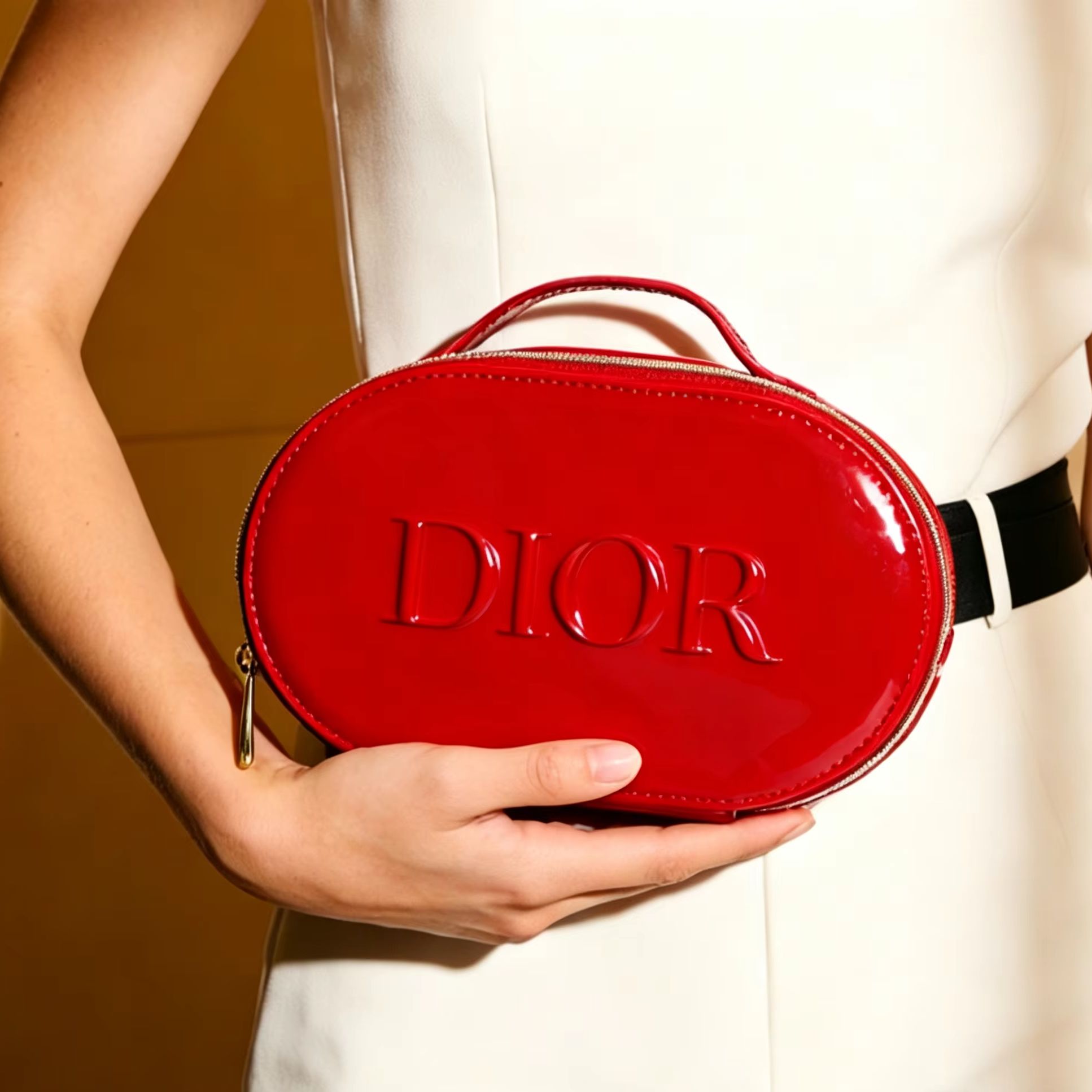 Dior’s Bag Red Cosmetic Bag Lu - Beauty Makeup Logo Design ulasan dan harga