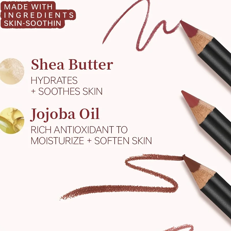 PUDAIER 6 color Waterproof Mat - Lip Liner Pencil ulasan dan harga