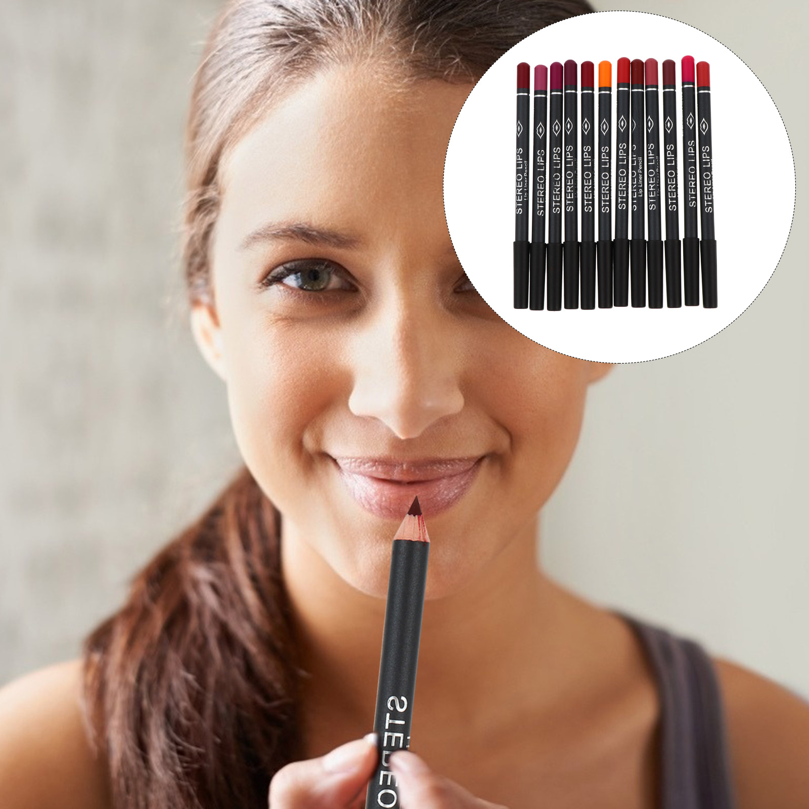 12 Pcs Lip Liner Wood Material - Lip Liner Pencil ulasan dan harga