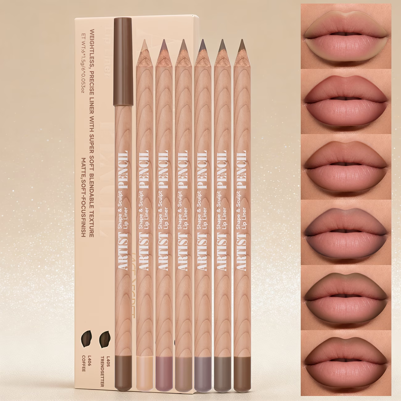 FACE SECRET 6pcs Velvet Matte  - Lip Liner Pencil ulasan dan harga