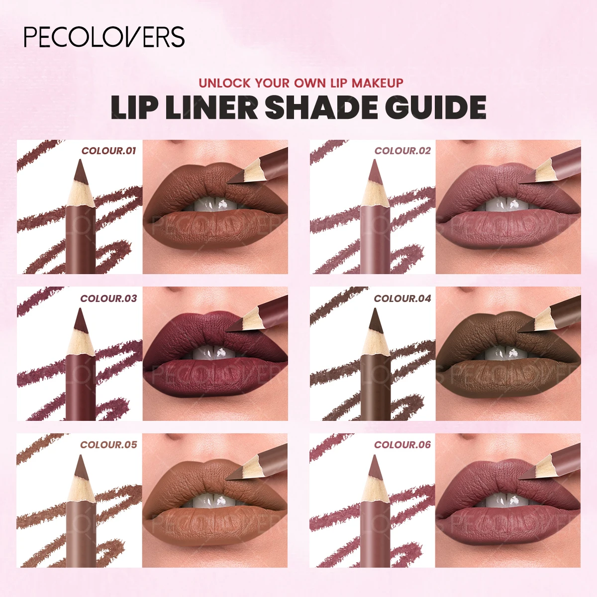 1PC Matte Lip Liner - Pencil F - Lip Liner Pencil ulasan dan harga