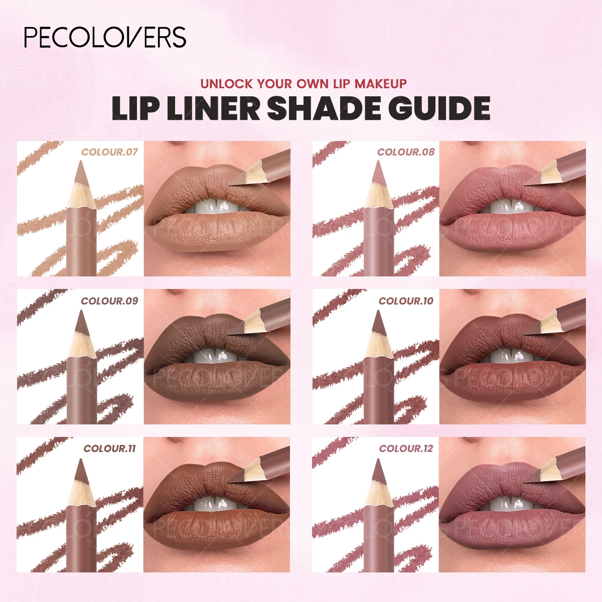 1PC Matte Lip Liner - Pencil F - Lip Liner Pencil ulasan dan harga
