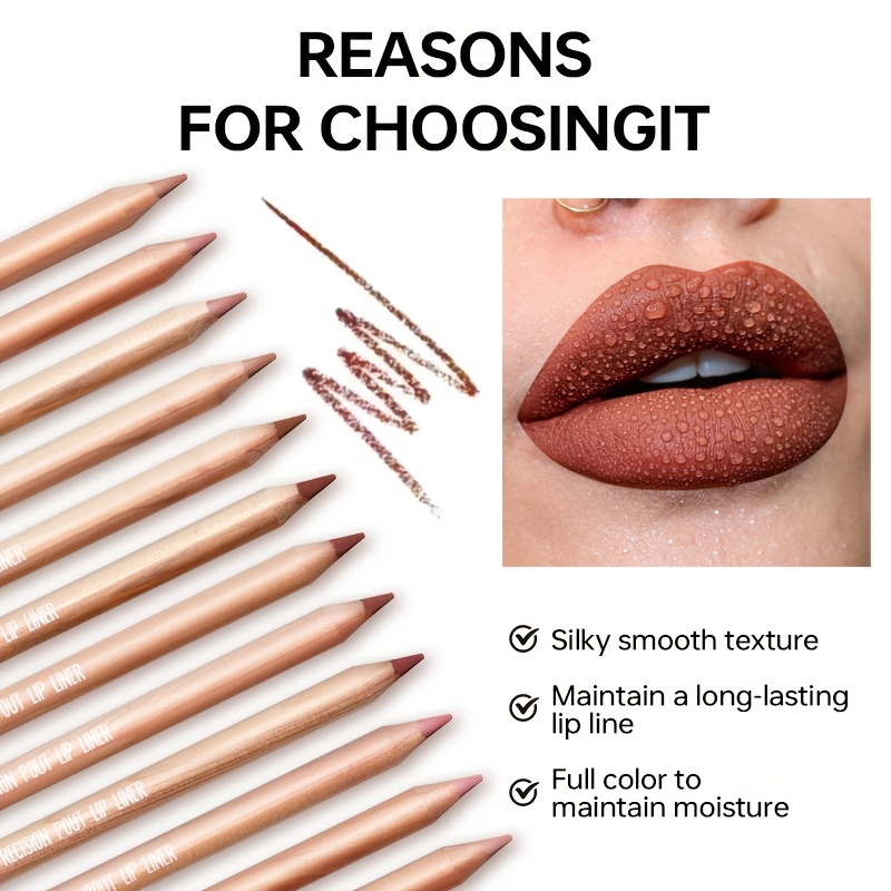 Matte Lip Liner Pencil Nude, L - Lip Liner Pencil ulasan dan harga