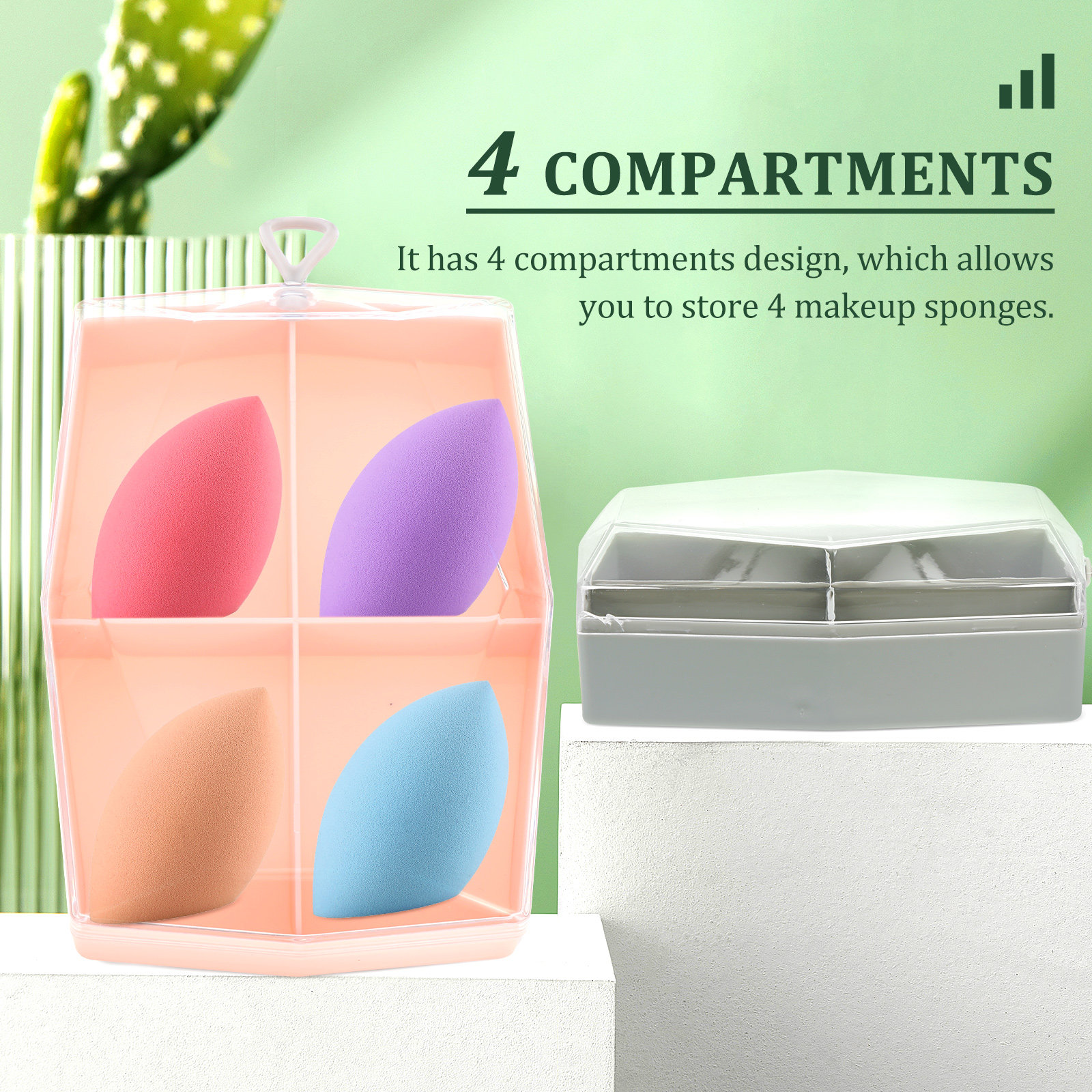 2Pcs Makeup Sponge Holder 4-Co - Beauty Makeup Sponge ulasan dan harga